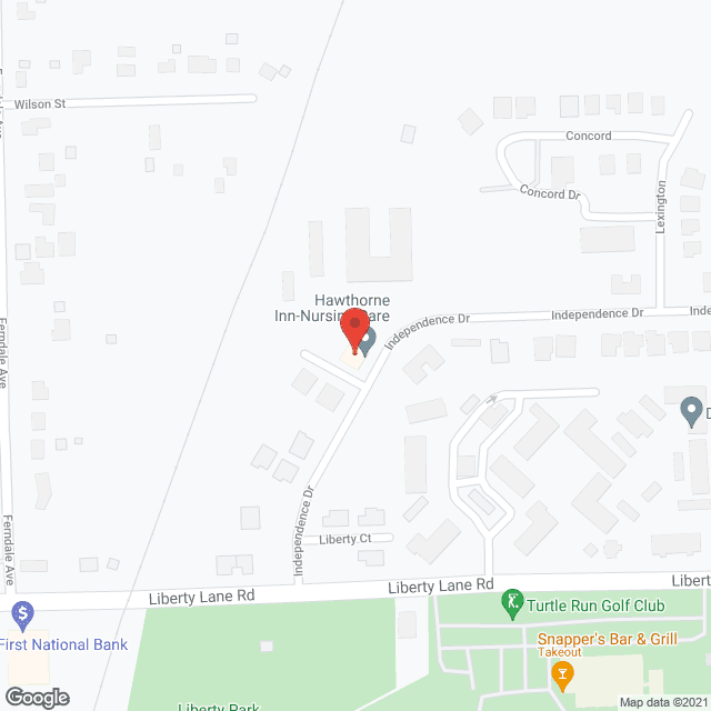 Map of the neighborhood around Liberty Village of Danville