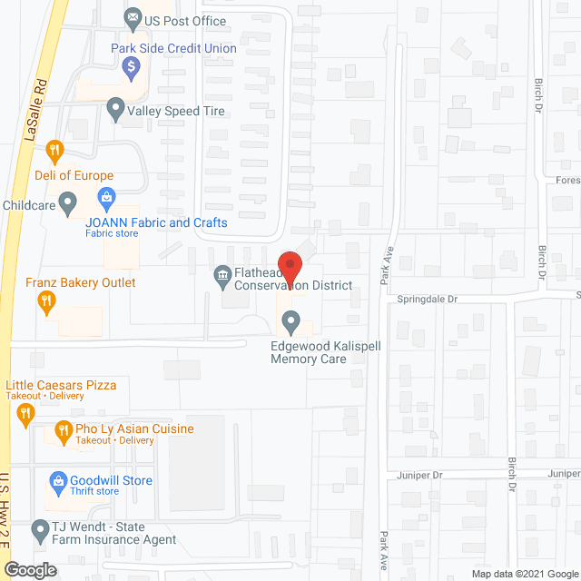 Map of the neighborhood around Edgewood Vista-Kalispell