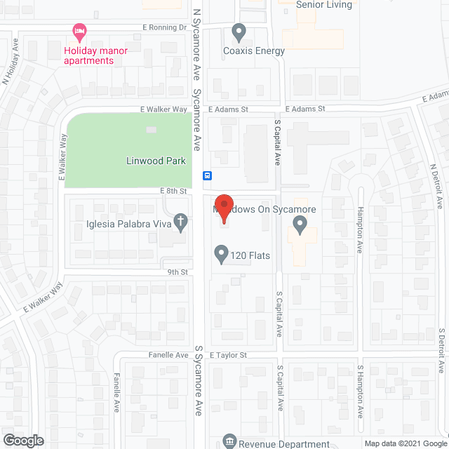 Map of the neighborhood around Meadows on Sycamore Inc