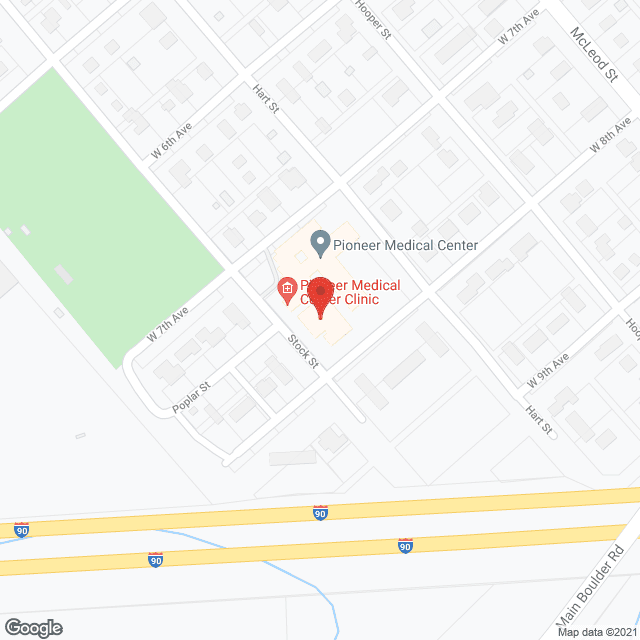 Map of the neighborhood around Pioneer Medical Ctr