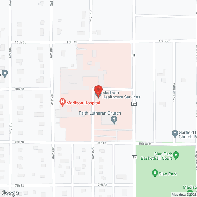 Map of the neighborhood around Madison Lutheran Home