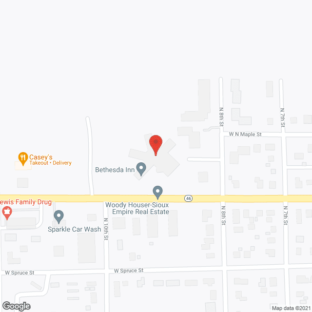 Map of the neighborhood around Bethesda of Beresford - ALC