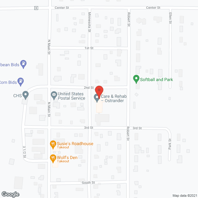 Map of the neighborhood around Ostrander Nursing Home