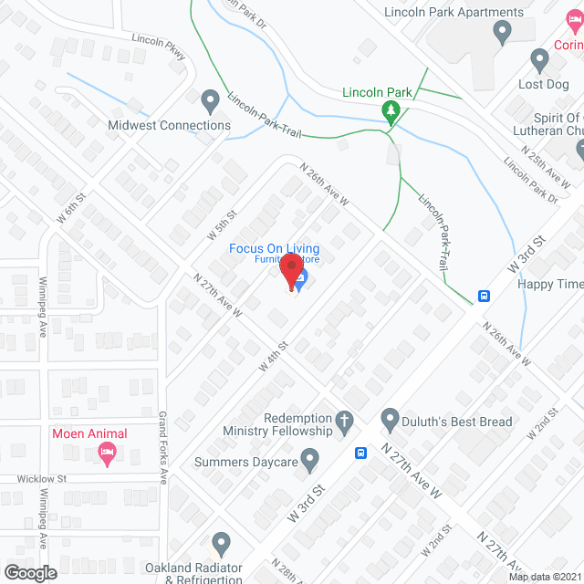 Map of the neighborhood around Focus On Living Inc