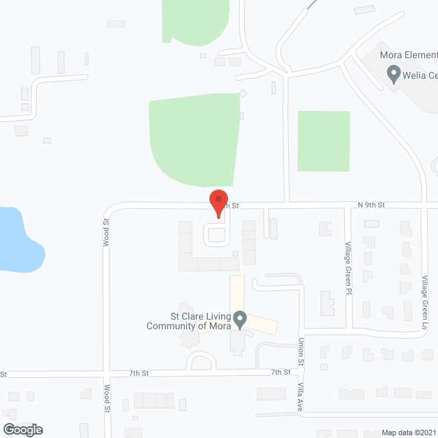 Map of the neighborhood around St Clare Living Community of Mora