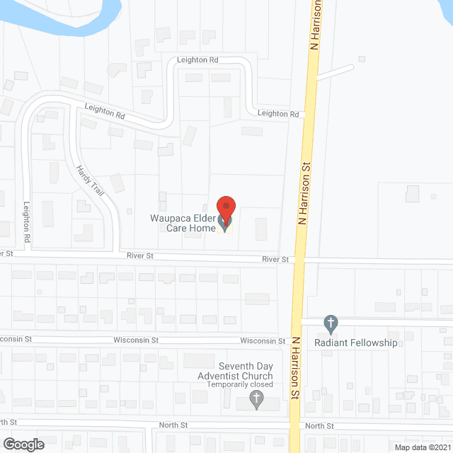 Map of the neighborhood around Waupaca Elder Care Home
