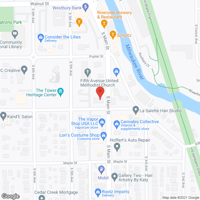 Map of the neighborhood around Hawthorn Manor II