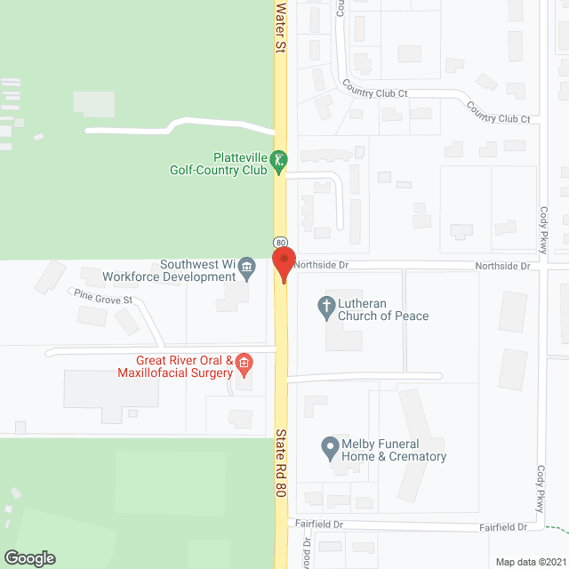Map of the neighborhood around Our House Senior Living Assisted Care - Platteville