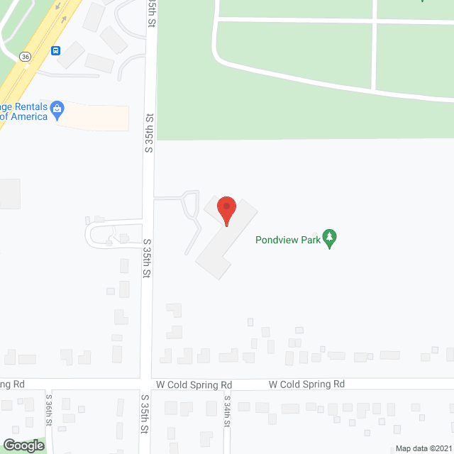 Map of the neighborhood around White Oaks Senior Apartments