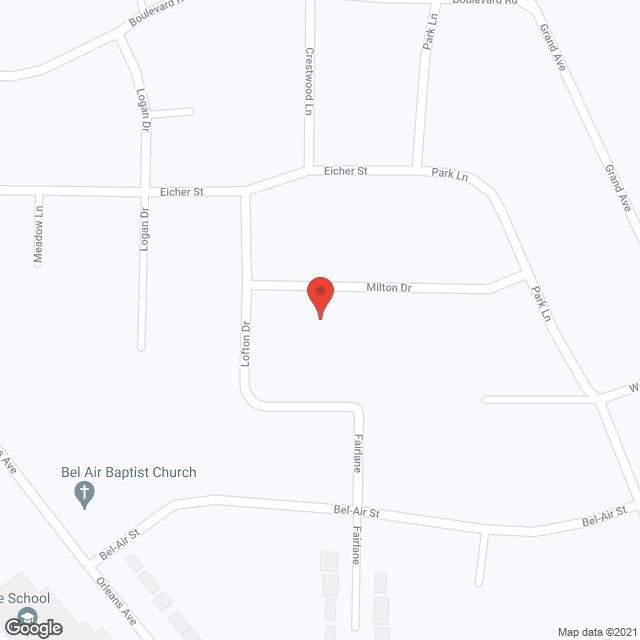 Map of the neighborhood around King's Daughters Home