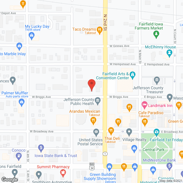 Map of the neighborhood around Calu Apartments