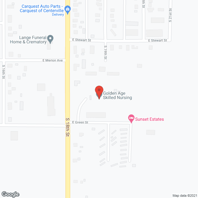 Map of the neighborhood around Golden Age Care Ctr