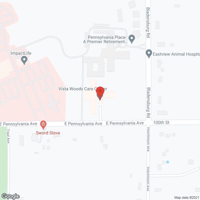 Map of the neighborhood around Vista Woods Care Ctr