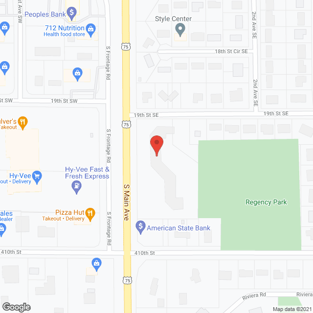 Map of the neighborhood around Regency Retirement Residents
