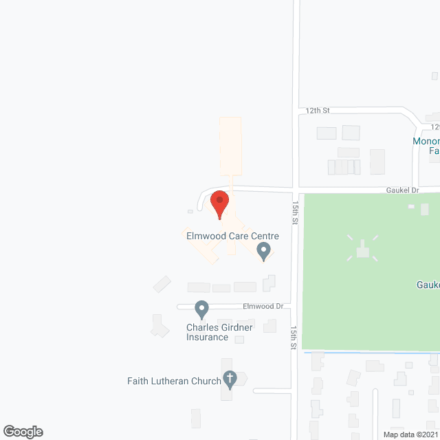 Map of the neighborhood around Elmwood Care Ctr