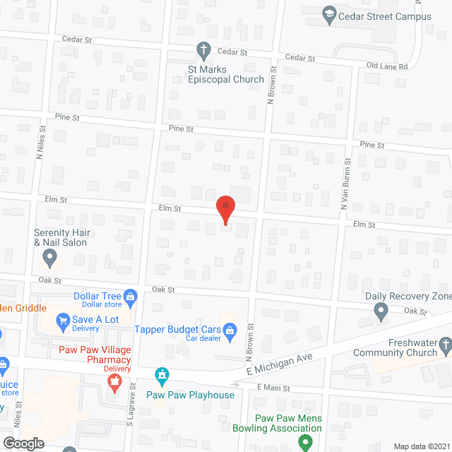Map of the neighborhood around Golden Years Enterprises