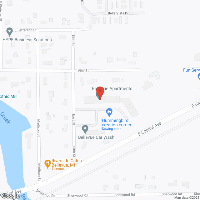 Map of the neighborhood around Danbury Apartments