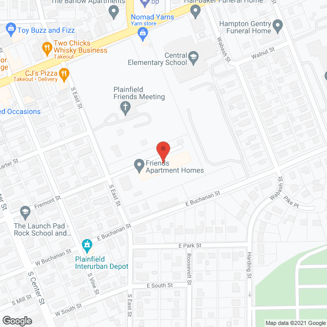 Map of the neighborhood around Friends Apartment Home