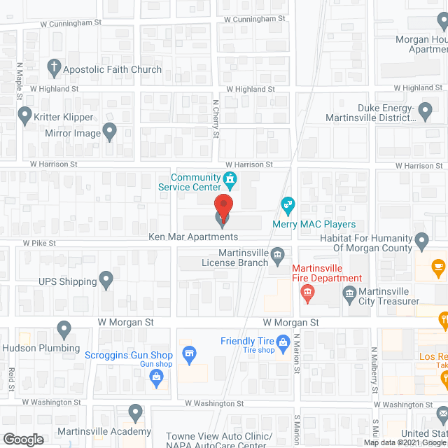 Map of the neighborhood around Ken Mar Apartments