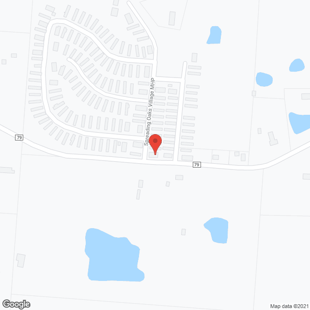 Map of the neighborhood around Spreading Oaks Village
