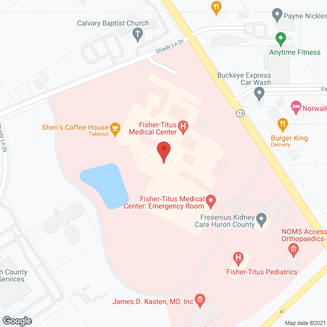 Map of the neighborhood around Norwalk Memorial Home