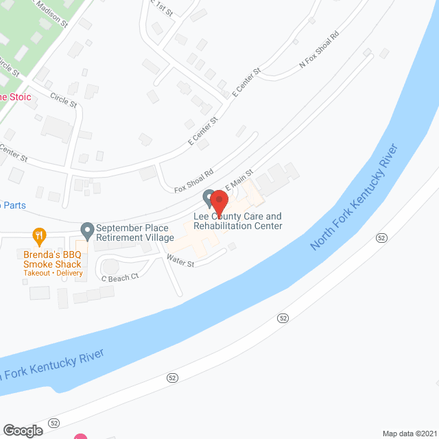 Map of the neighborhood around Lee County Constant Care Inc