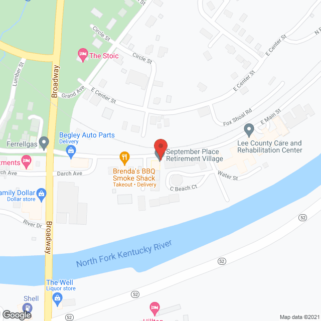 Map of the neighborhood around September Place Village