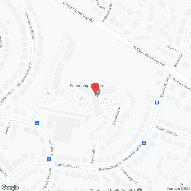 Map of the neighborhood around Friendship Towers
