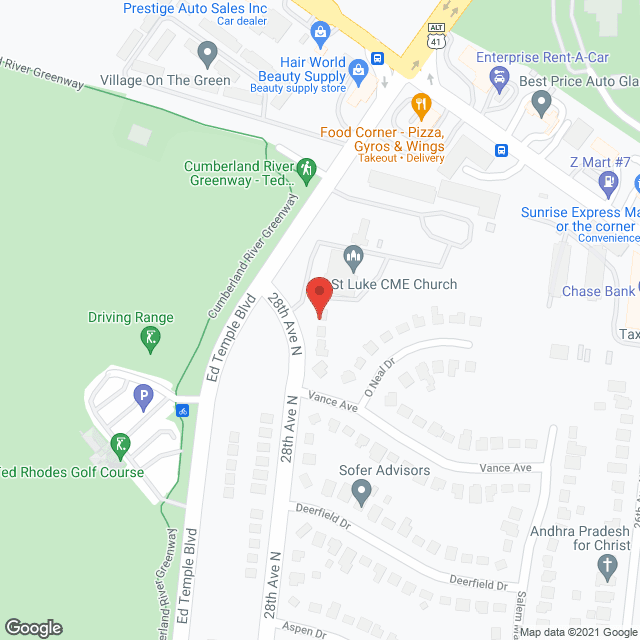 Map of the neighborhood around John L Glenn Residential Ctr
