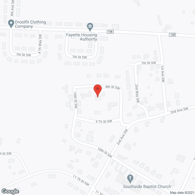 Map of the neighborhood around Southside Boarding Home
