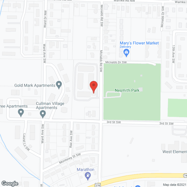 Map of the neighborhood around Nesmith Park Apartments
