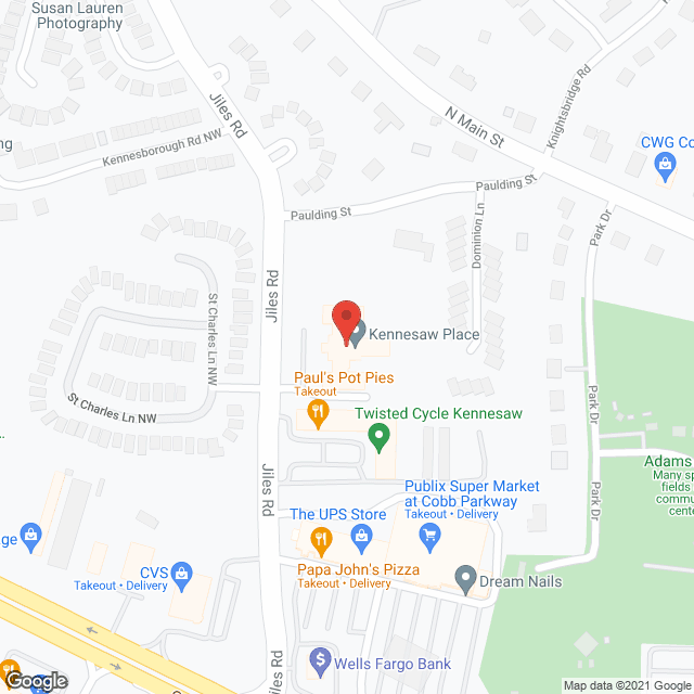Map of the neighborhood around Wellington Place of Kennesaw