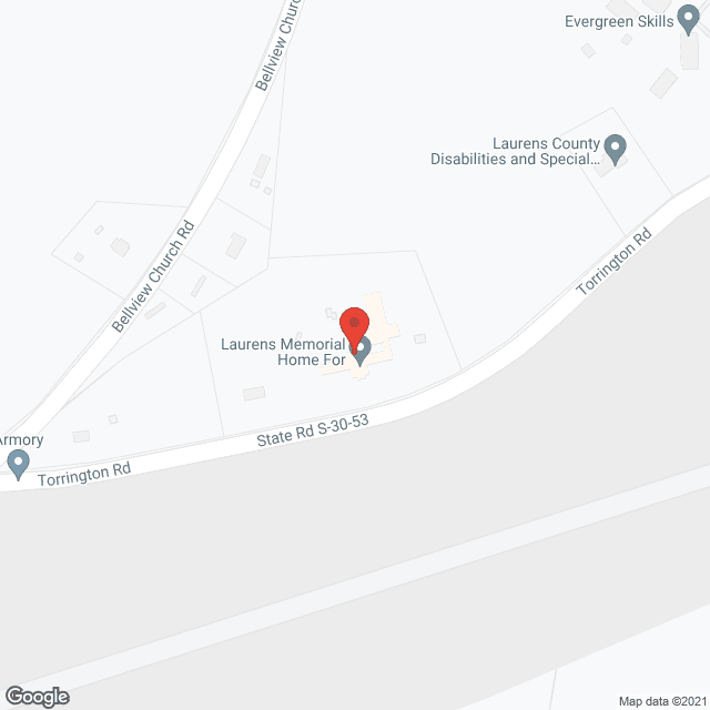 Map of the neighborhood around Laurens Memorial Home