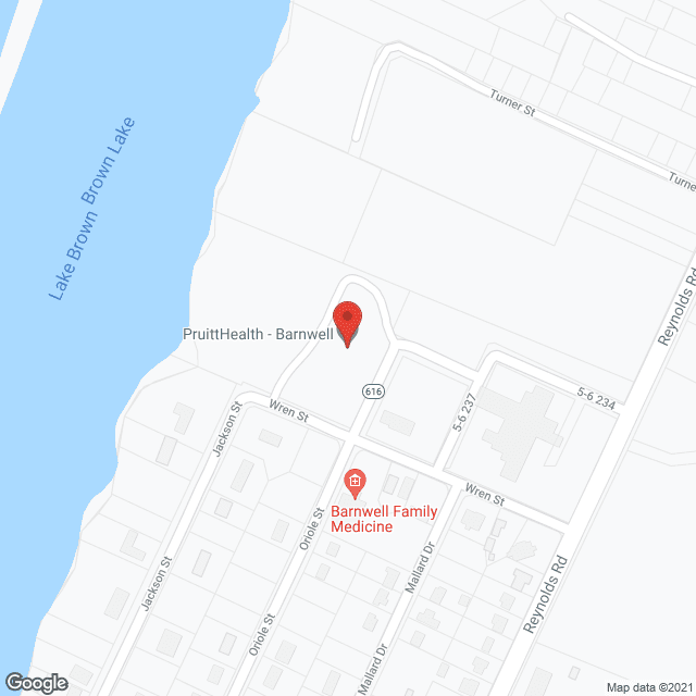 Map of the neighborhood around Barnwell County Nursing Home