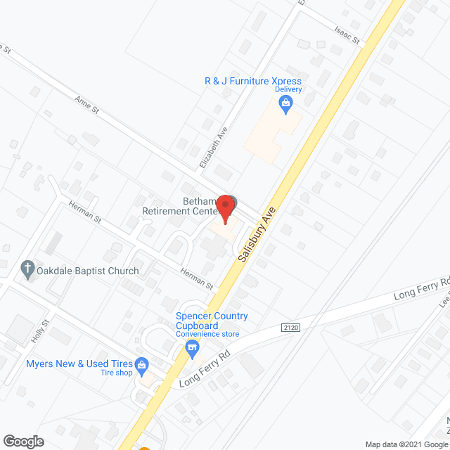 Map of the neighborhood around Bethamy Retirement Ctr