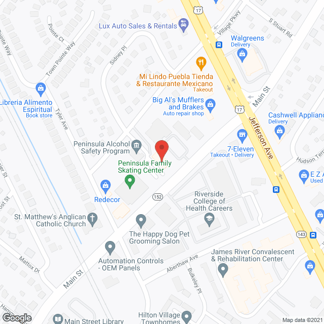 Map of the neighborhood around Hilton Plaza Inc