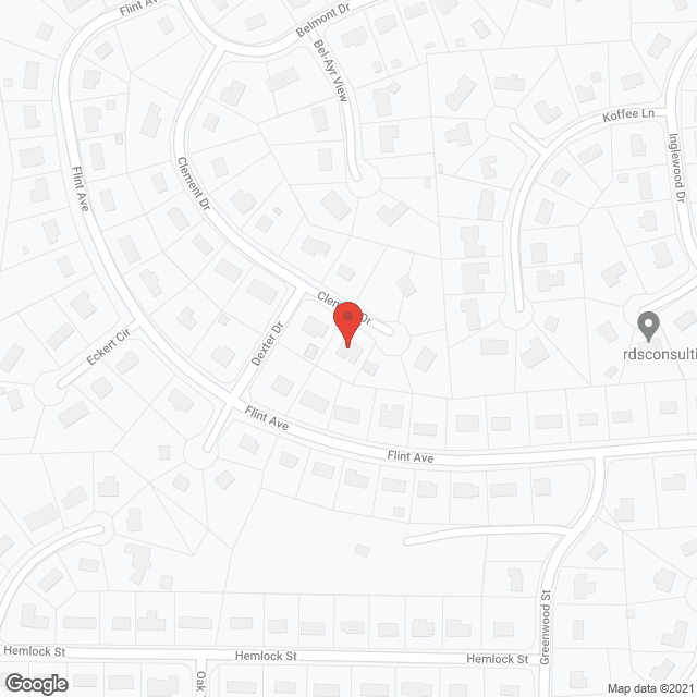 Map of the neighborhood around Johnson's Home For the Elderly