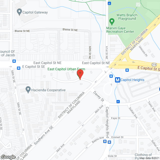 Map of the neighborhood around Capitol View Plaza Phase II