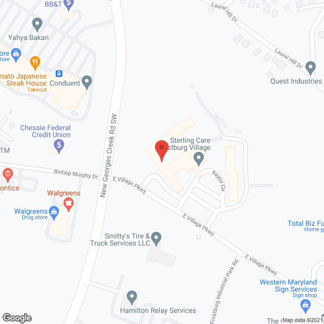 Map of the neighborhood around Sterling Care At Frostburg Village