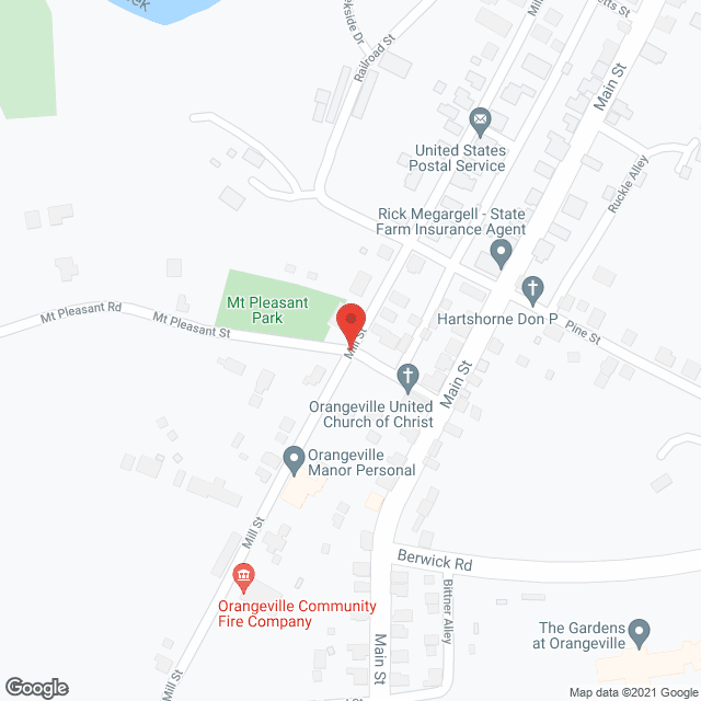 Map of the neighborhood around Orangeville Manor Personal