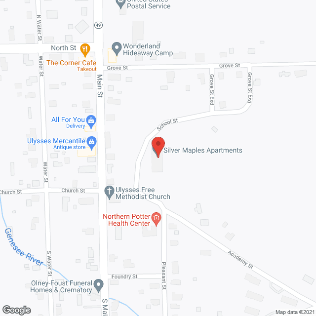 Map of the neighborhood around Silver Maples Apartments