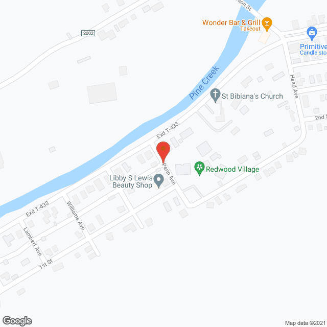 Map of the neighborhood around Redwood Village