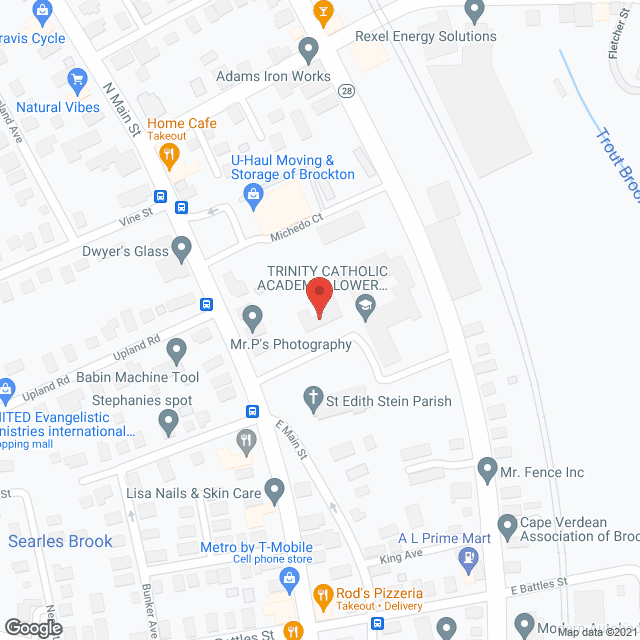 Map of the neighborhood around Ann L Ward Congregate House