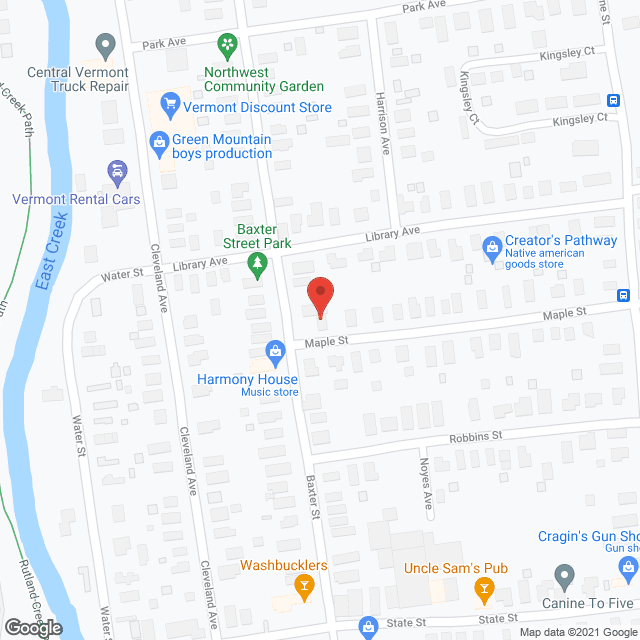 Map of the neighborhood around Maple Terrace Community Care