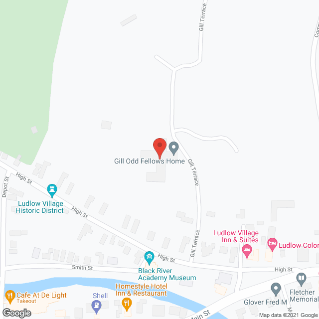 Map of the neighborhood around Independent Order-Odd Fellows