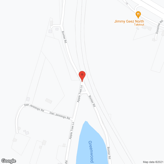 Map of the neighborhood around Apple Blossom