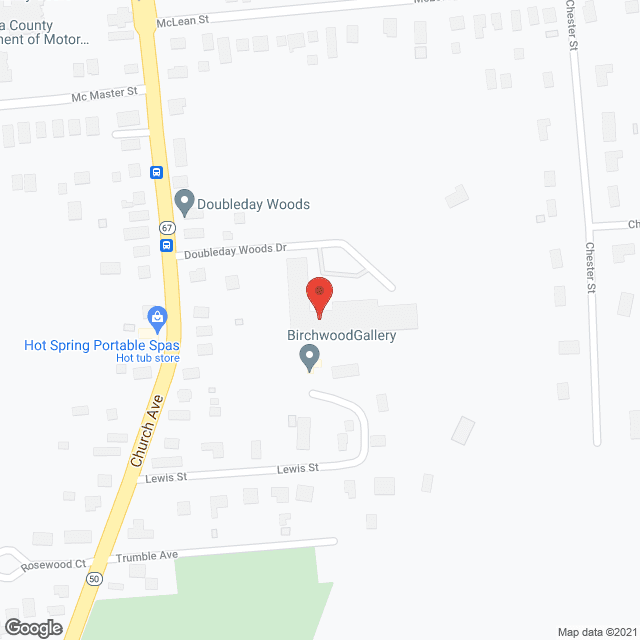 Map of the neighborhood around Doubleday Woods