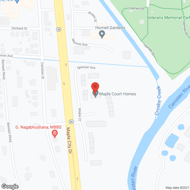 Map of the neighborhood around Maple Court Homes