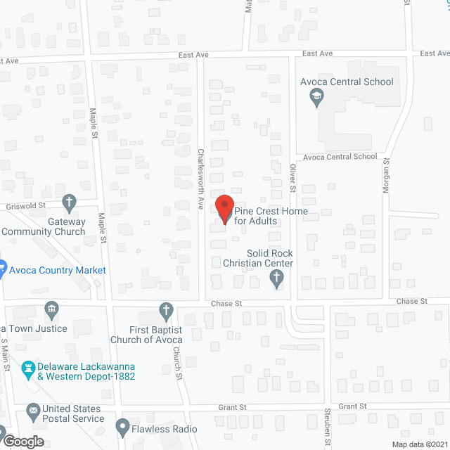 Map of the neighborhood around Pinecrest Home For Adults