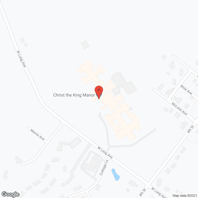 Map of the neighborhood around Christ the King Manor